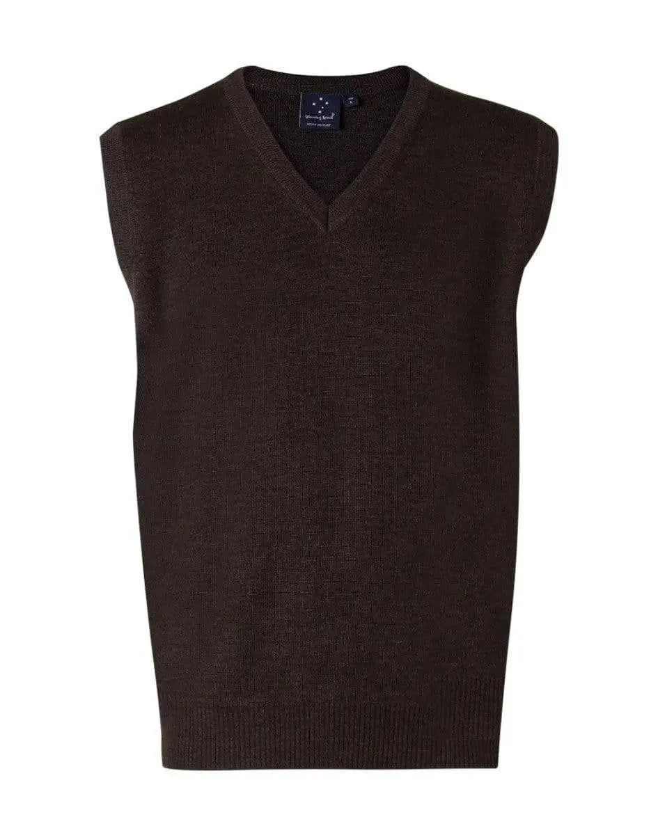 Benchmark Corporate Wear Charcoal / S BENCHMARK Men's V-Neck Knit vest WJ02